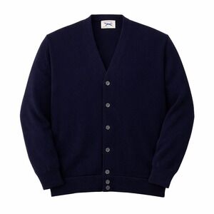 VTG 70s JC Penney Fox Cardigan Sweater Men L Navy USA Retro Grandpa Cobain